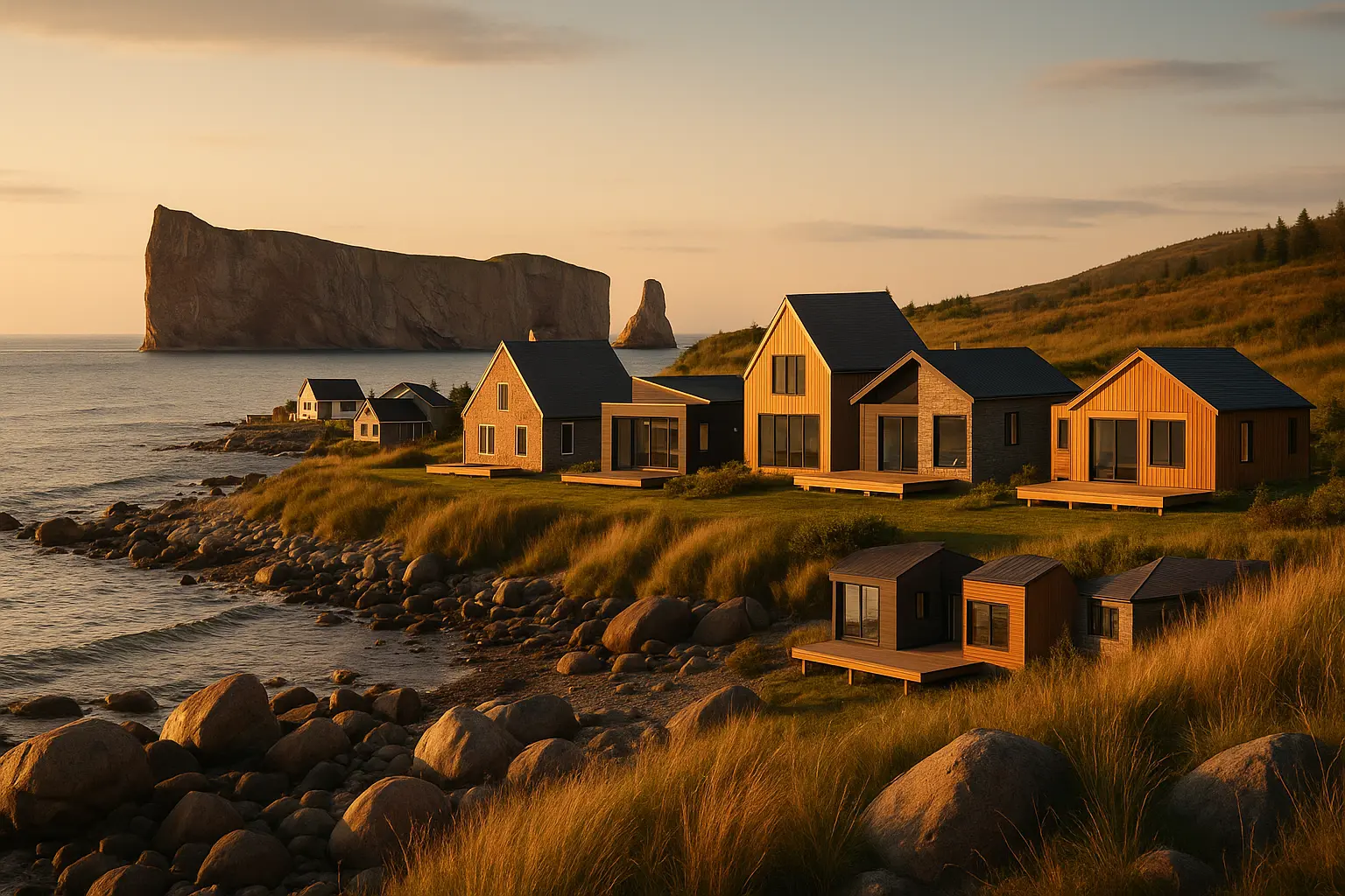 Maisons neuves à Percé