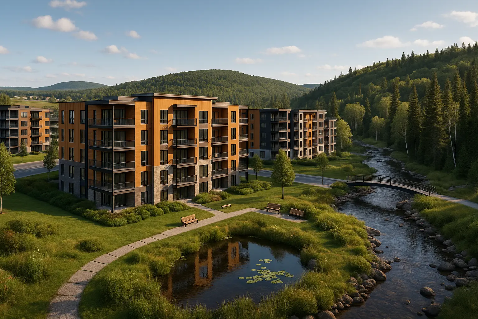 Condos neufs à louer à Authier-Nord