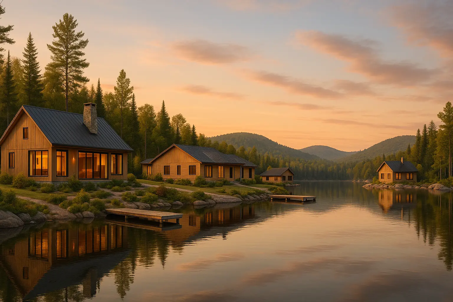 Maisons neuves à Lac-Édouard