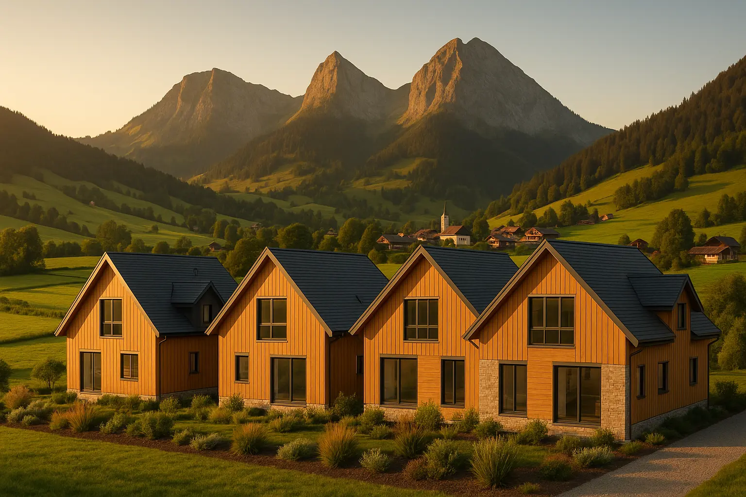 Maisons neuves à Rougemont